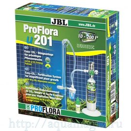 JBL ProFlora u201 - Система СО2 для аквариумов от 10 до 200 литров со сменным баллоном 95 г, редуктором, мини-реактором, счетчик