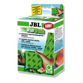 Специальная губка и салфетка для эффективной очистки стекол аквариума JBL WishWash
