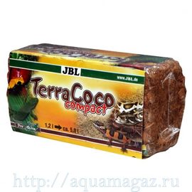 Натуральная кокосовая стружка, спрессованная в брикет JBL TerraCoco Compact, 500 г