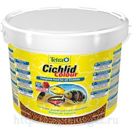 TetraCichlid Colour корм для всех видов цихлид для улучшения окраса 10 л ведро TetraCichlid Colour корм для всех видов цихлид для улучшения окраса 10 л ведро