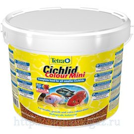 TetraCichlid Colour Mini корм для всех видов цихлид для улучшения окраса 10 л ведро TetraCichlid Colour Mini корм для всех видов цихлид для улучшения окраса 10 л ведро