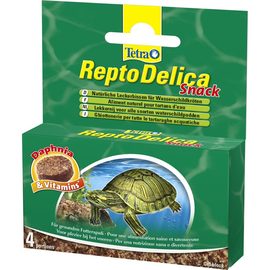 Tetra ReptoDelica Snack корм для водных черепах с дафнией гелевый блок 4х12г