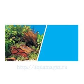 Фон Растения на камнях/Голубой 45 см 7,5 м