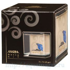 Аквариум Marina Betta Kit Zen, 2л, черный
