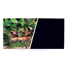 Фон Зеленые растения/Черный, 45 см 7,5 м