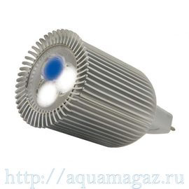 Лампа LED aquasunspot 3х3 14000К цоколь MR16, 12Вольт/9 Ватт