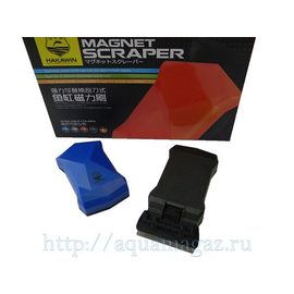 Скребок магнитный плавающий средний для стекол 5-20мм с набором лезвий