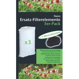 Сменный фильтрующий элемент для фильтра Dennerle Nano Eсkfilter (3 шт.) + губка предварительной фильтрации Сменный фильтрующий э