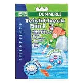 Мгновенный тест для определения 5-ти важнейших параметров воды в садовом пруду Dennerle Pond Check 5in1