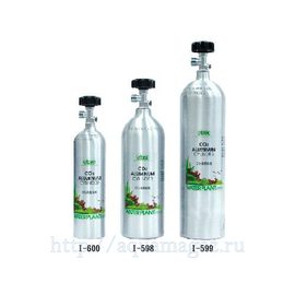 Алюминиевый баллон CO2 с горизонтальным выходом под редуктор, 2л