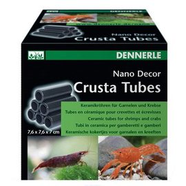 Декоративный элемент для нано-аквариумов Dennerle Nano Decor Crusta Tubes, 6 больших керамических трубок для креветок и раков