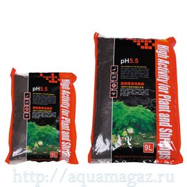 Субстрат для креветок, pH 5,5, 4-6мм,9л(S)