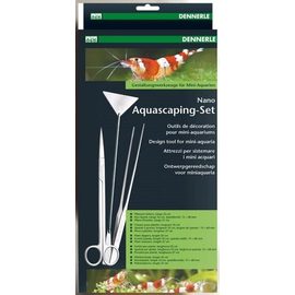 Комплект инструментов из нержавеющей стали для работы в мини-аквариумах Dennerle Nano Aquascaping-Set