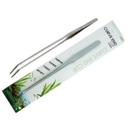 Пинцет  из нержавеющей стали   с загнутыми кончиками  для посадки водных растений