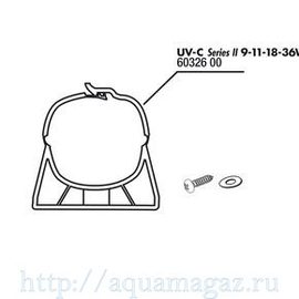 Клипса в комплекте с винтом для крепления к стене UV-C стерилизаторов JBL clips + screws, 9-36 Вт