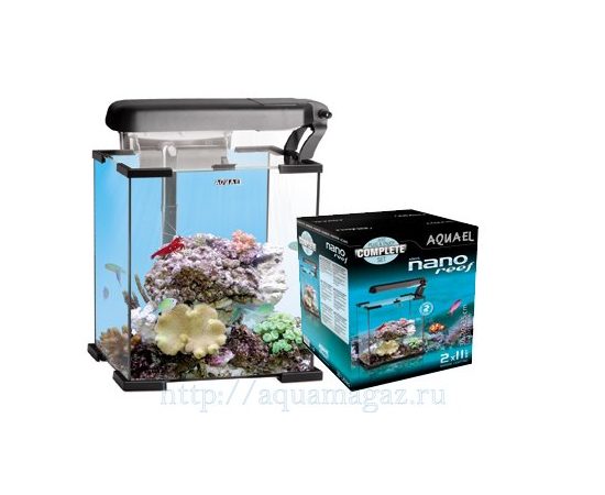 Аквариум морской NANO REEF  20, 20л (25x25x30), (спец.освещение Ecolight 2х11 Вт, лампа Marine, лампа Actinic, фильтр FZN-1 черн