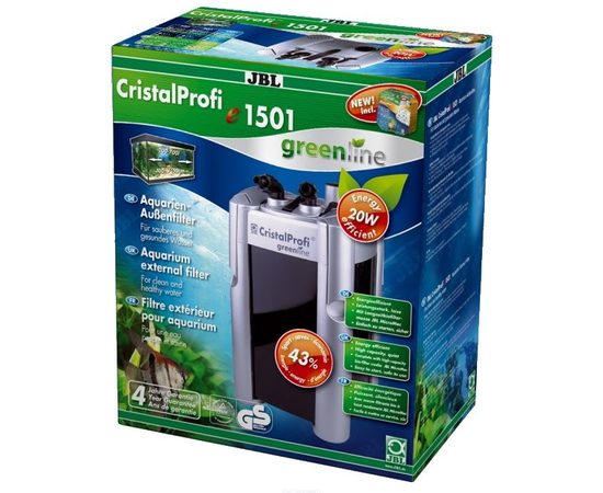 Экономичный внешний фильтр для аквариумов от 200 до 700 литров JBL CristalProfi e1501 greenline