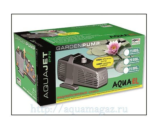 Насос фонтаннный PFN-15 000 Plus асинхронный двигатель кабель 10м (15 000 л/ч) подьем воды макс 600см 320Вт Aquael