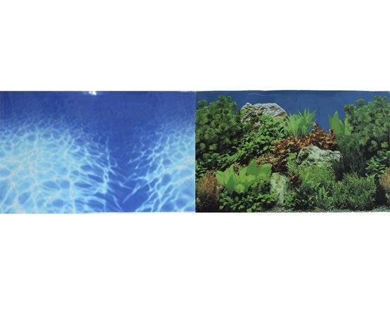 Фон для аквариума двухсторонний Кораллы/Растительный 30х60см  PR-002125