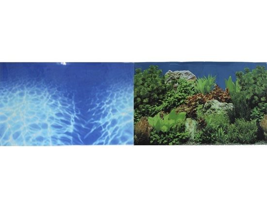 Фон для аквариума двухсторонний Кораллы/Растительный 30х60см  PR-002125