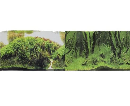 Фон для аквариума двухсторонний Кораллы/Растительный 30х60см  PR-002125