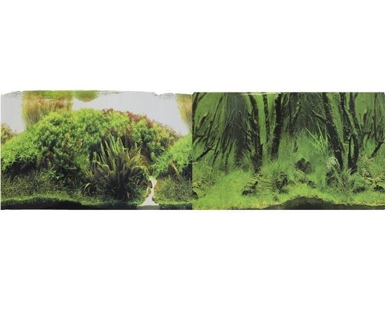 Фон для аквариума двухсторонний Кораллы/Растительный 30х60см  PR-002125