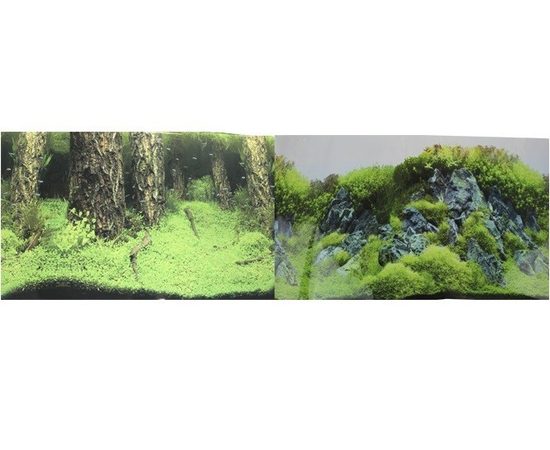 Фон для аквариума двухсторонний Кораллы/Растительный 30х60см  PR-002125