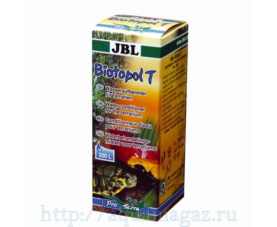 Препарат для подготовки воды для террариумов JBL Biotopol T, 50 мл