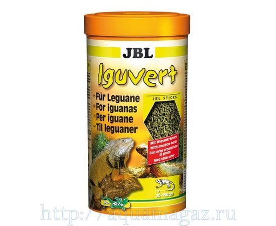Полноценный корм для игуан и других травоядных рептилий JBL Iguvert, 250 мл 105 г