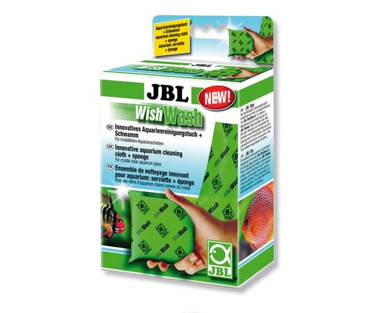 Специальная губка и салфетка для эффективной очистки стекол аквариума JBL WishWash