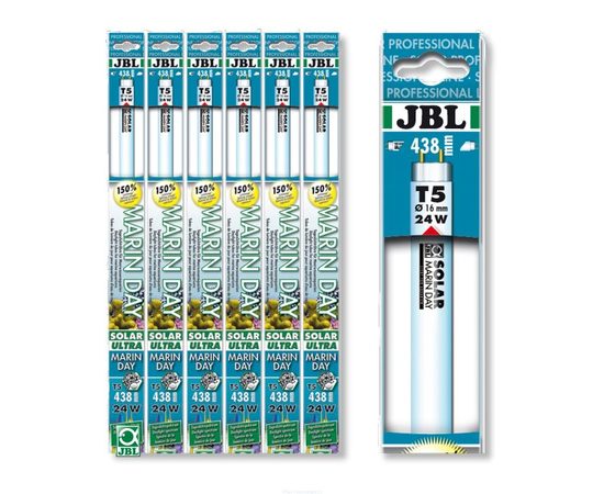 Люминесцентная Т5 лампа дневного белого цвета для морских аквариумов 15000 К JBL SOLAR ULTRA MARIN DAY, 28 Вт, 590 мм