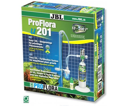 JBL ProFlora u201 - Система СО2 для аквариумов от 10 до 200 литров со сменным баллоном 95 г, редуктором, мини-реактором, счетчик JBL ProFlora u201 - Система СО2 для аквариумов от 10 до 200 литров со сменным баллоном 95 г, редуктором, мини-реактором, счетчик