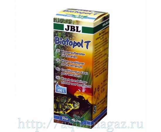 Препарат для подготовки воды для террариумов JBL Biotopol T, 50 мл