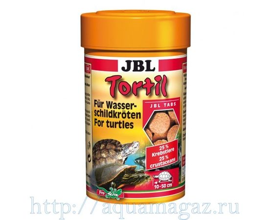 Корм в форме таблеток для водных черепах JBL Tortil, 100 мл 160 шт.