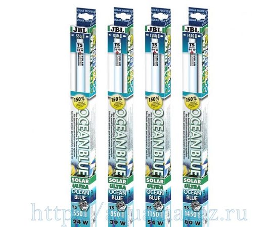 Специальная синяя актиничная люминесцентная Т5 лампа для морских аквариумов, 45 ватт JBL SOLAR OCEAN BLUE T5 ULTRA 45 Вт