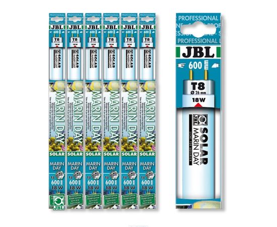 Люминесцентная Т8 лампа дневного белого цвета для морских аквариумов, 15000 К JBL SOLAR MARIN DAY, 15 Вт