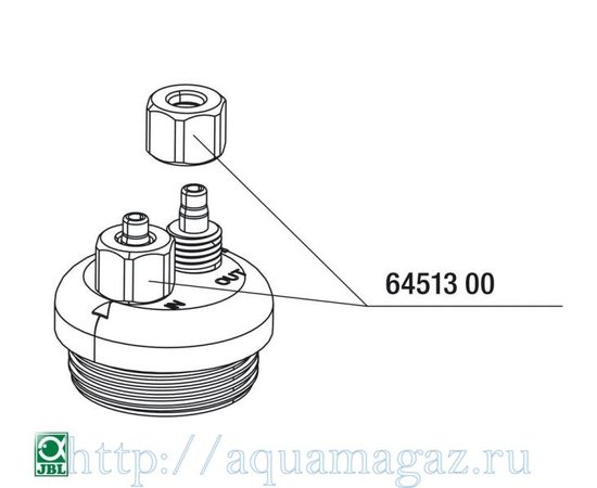 Гайка для крепления воздушных/СО2 шлангов, 3 шт. JBL Collar nut for air/CO2 hose (3x) Гайка для крепления воздушных/СО2 шлангов, 3 шт. JBL Collar nut for air/CO2 hose (3x)