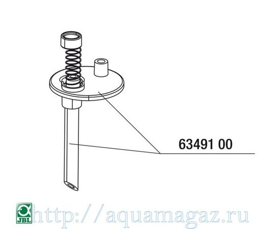 Сменная крепежная пластина с трубкой для JBL ProFlora CO2 CountSafe JBL CO2 CountSafe retaining plate + tube