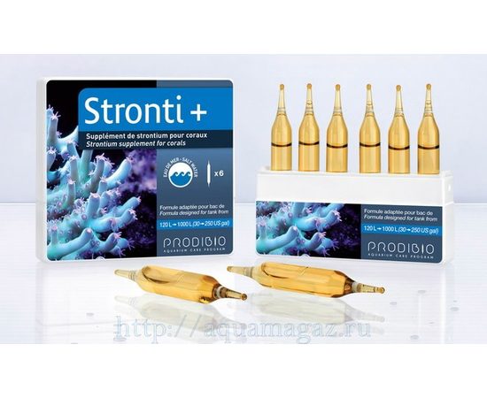 STRONTI+ добавка стронция для рифового аквариума 1ампула содержит 130мг стронция (06шт)