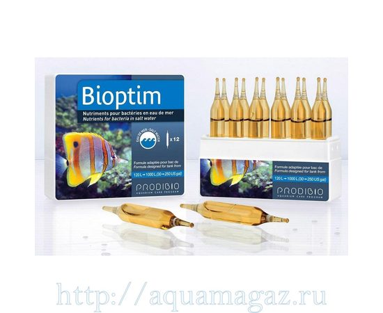 BIOPTIM препарат стимулирующий рост и развитие бактерий в морском аквариуме (12шт) BIOPTIM препарат стимулирующий рост и развитие бактерий в морском аквариуме (12шт)