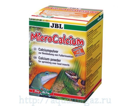 Кальциевый порошок для опыления кормовых насекомых JBL MicroCalcium, 100 г Кальциевый порошок для опыления кормовых насекомых JBL MicroCalcium, 100 г