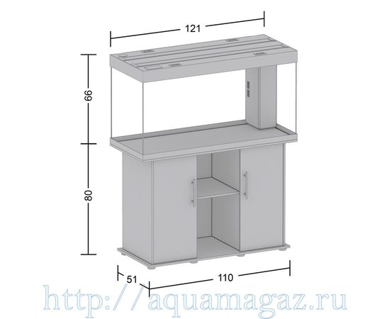 Аквариум JUWEL Рио 300 черный 350л 121х51х66см