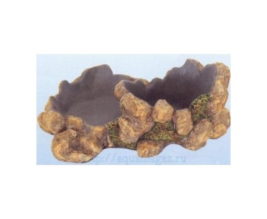 Камень-поилка-кормушка для рептилий  L210 x W165 x H80мм