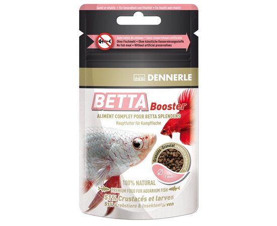 Основной корм в форме мини-гранул для петушков, 12 г Dennerle Betta Booster DEN7410
