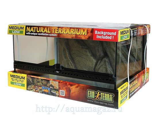 Террариум из силикатного стекла 60x 45 x 30 см