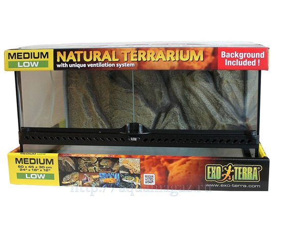 Террариум из силикатного стекла 60x 45 x 30 см