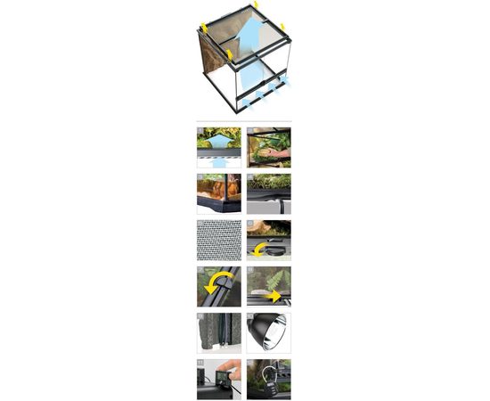 Террариум из силикатного стекла 45 x 45 x 60 см Террариум из силикатного стекла 45 x 45 x 60 см