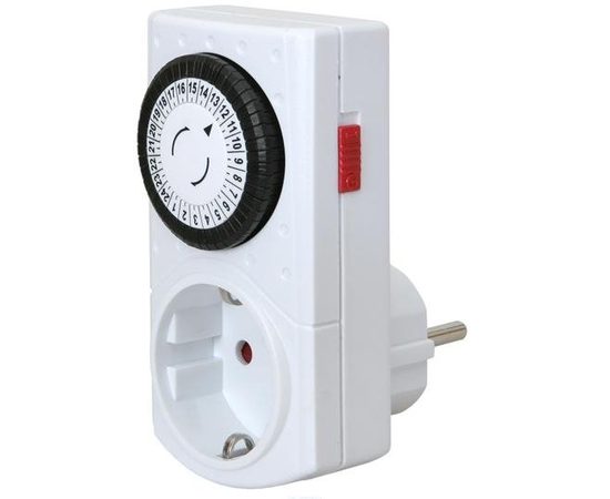 Таймер REV механический с принудительным включением и отключением на 24 часа с интервалом 30 минут