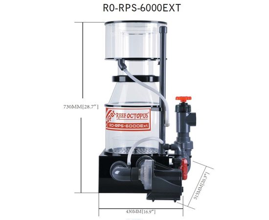 Флотатор RO-RPS-6000EXT внешний D300/515*430*730 до 3000л, помпа BB-5000S, 45Вт ,возд. 2100л/ч