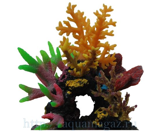 Композиция из кораллов пластик+силикон 19х18х18см